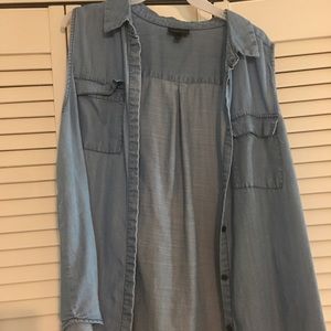 Plus size chambray shirt